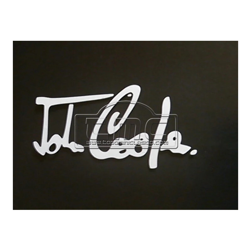 Adhesiu firma John Cooper blanc